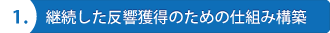 反響獲得のための仕組み構築